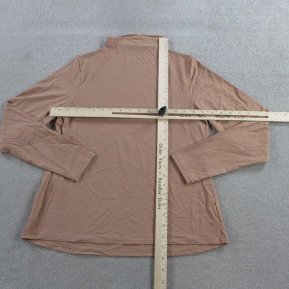 SKIMS Fits Everybody Turtleneck Top Womens 2X Sienna Tan Long Sleeve Stretch NWT - Picture 4 of 9
